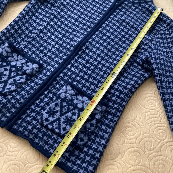 100% WOOL zip up cardigan by DAVID BROOKS - Picture 8 of 11